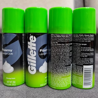 Bọt cạo râu hương chanh Gillette Foamy Lemon Lime 50g