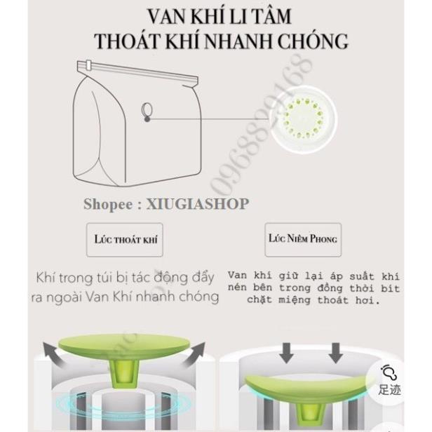 Túi Hút Chân Không Bảo Quản Đựng Bọc Quần Áo Chăn Màn Giày Dép Ba Lớp Khóa ZIP [ Dùng Tay ] Không Cần Bơm Hút
