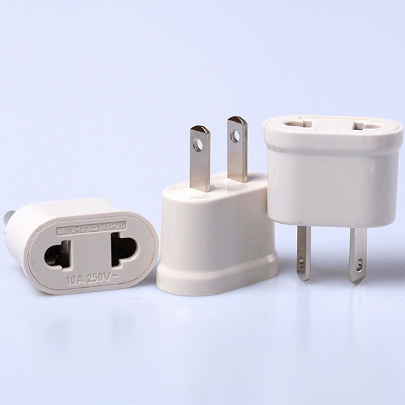Set 2 Đầu Chuyển Đổi Phích Cắm EU / US Chất Lượng Cao
