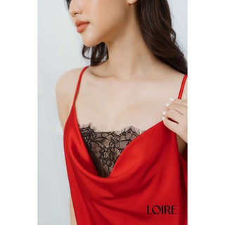 Váy Ngủ Lụa Hai Dây Cổ Đổ Loirechic LSL11
