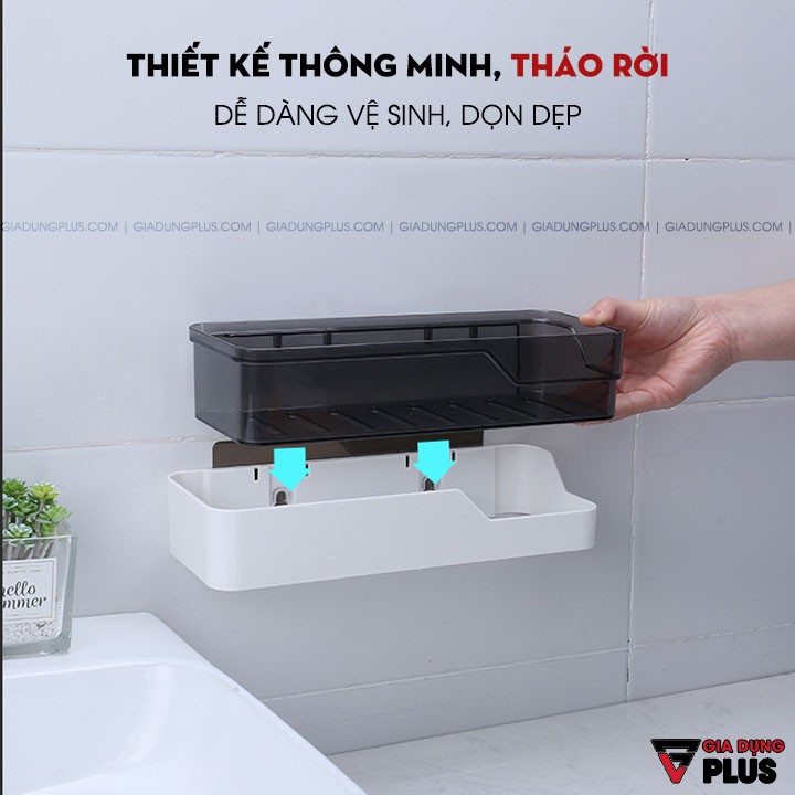 Kệ chữ nhật dán tường nhựa ABS cao cấp, sang trọng ShuangQuing (SQ-0101) | BigBuy360 - bigbuy360.vn