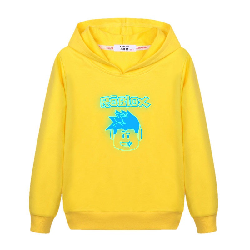 Áo hoodie tay dài in họa tiết Roblox dạ quang cho bé 2022