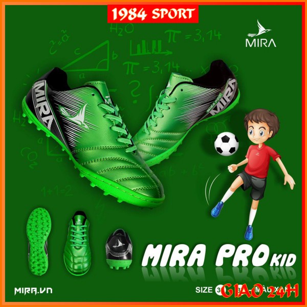 Giày Bóng Đá Trẻ Em Mira Pro Kid Free Ship Giày Đá Banh Sân Cỏ Nhân Tạo Chính Hãng, Mẫu Mới Nhất 2021