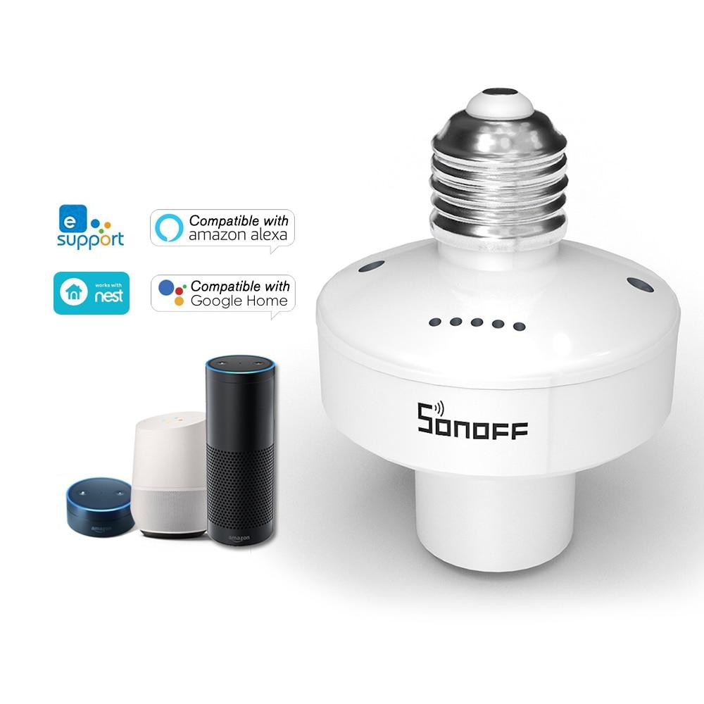 Đui Đèn thông Minh Điều Khiển Tắt Mở Bóng Đèn Qua Wifi 3G, Có Học Lệnh RF 433Mhz - Sonoff Slampher