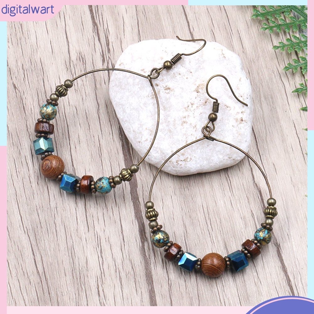 Khuyên Tai Nữ Trang Dáng Tròn Phong Cách Bohemian