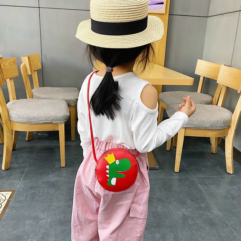 Túi đeo chéo cho bé gái hình ong lấp lánh, khủng long thân thiện chất da đẹp kiểu dáng siêu xinh mẫu mới năm 2021