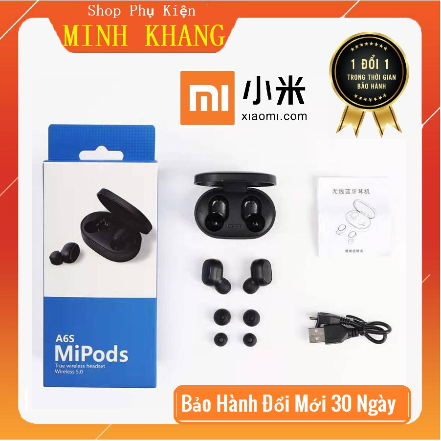 [Hàng Hot] Tai Nghe Xiaomi Không Dây Mipost A6S TWS Bluetooth 5.0 Chống Ồn - Chống Nước - Phong Cách Thể Thao