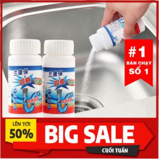 Bột Thông Tắc Bồn Cầu Bồn Rửa Bát Đường Ống Nghẹt Dầu Mỡ Thức Ăn Thừa