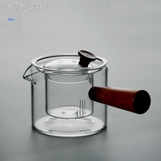 ✻ ۩ [HOT 2021]_w7ar_21clẤm trà thủy tinh bên tay cầm chịu nhiệt độ cao ấm điện bếp gốm máy pha gia dụng đun nước dày bộ