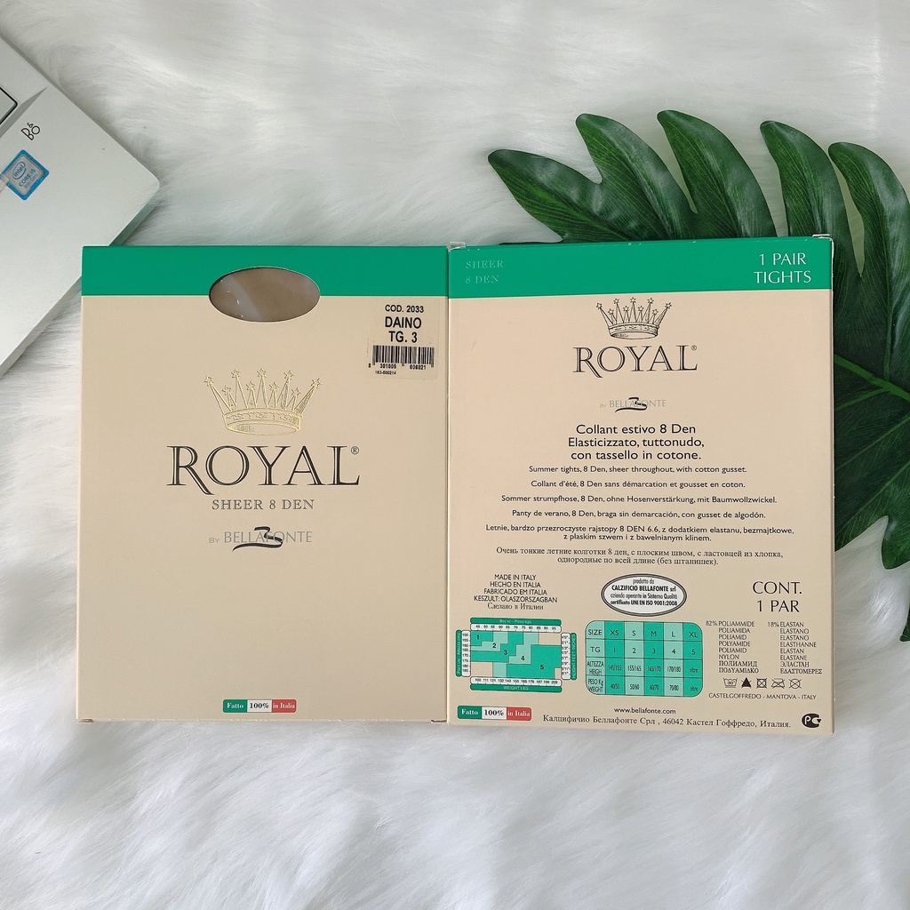 Tất quần cao cấp Bellafonte Royal 8 DEN Q2033 - Italia