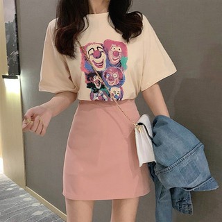 Chân váy ngắn màu hồng phấn (có quần chống lộ)