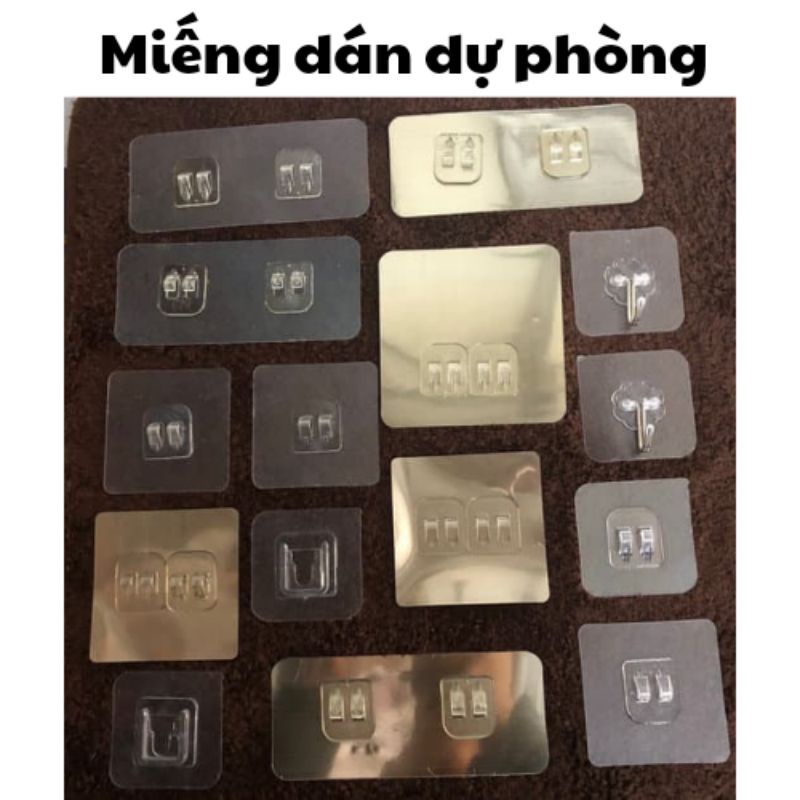 Combo 2 Miếng dán tường thay thế, miếng dán dự phòng cho kệ nhà tắm, kệ nhà bếp, giỏ inox, kệ góc tường