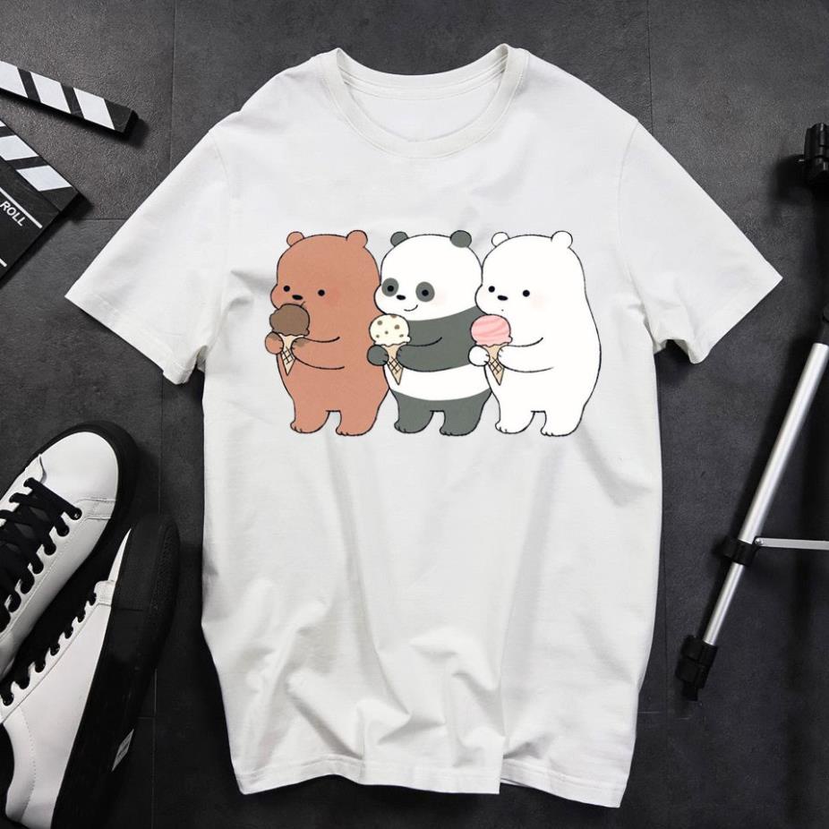 Album 8 - Bst áo thun unisex form rộng 3 con gấu dễ thương thời trang vải dày mịn