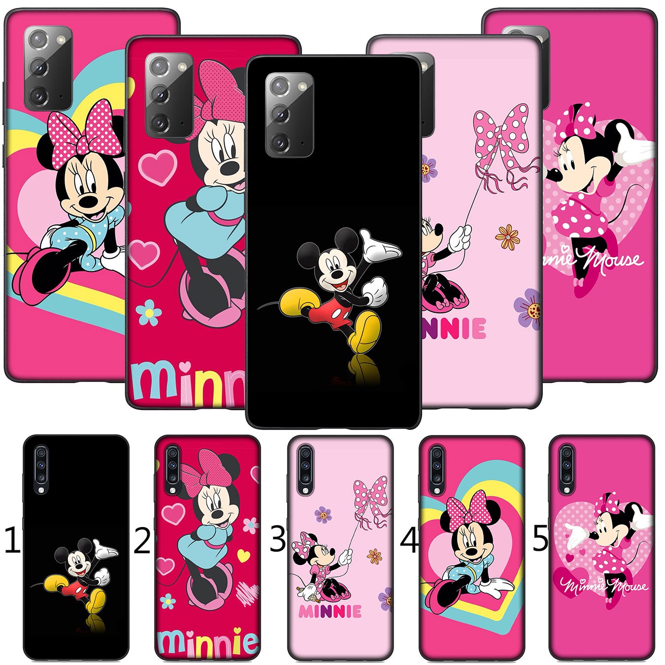 Samsung Galaxy A02S J2 J4 Core J5 J6 Plus J7 Prime j6+ A42 + Phone Case Soft Silicone Casing mouse mickey minnie