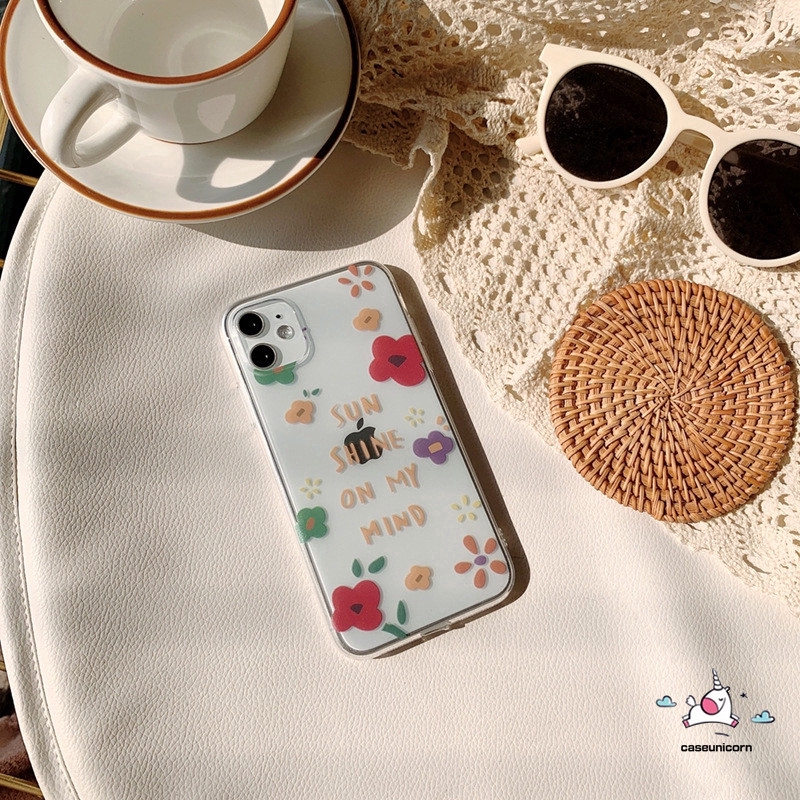 Ốp điện thoại TPU mềm trong suốt họa tiết hoa dành cho iPhone 6 6S 7 8 Plus 11 Pro Max XR X XS MAX SE 2020 | BigBuy360 - bigbuy360.vn