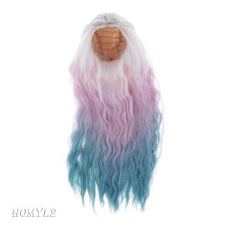  Fashion Full Curly Hair Wig 40cm Gradient for 1/3 BJD DIY Doll 