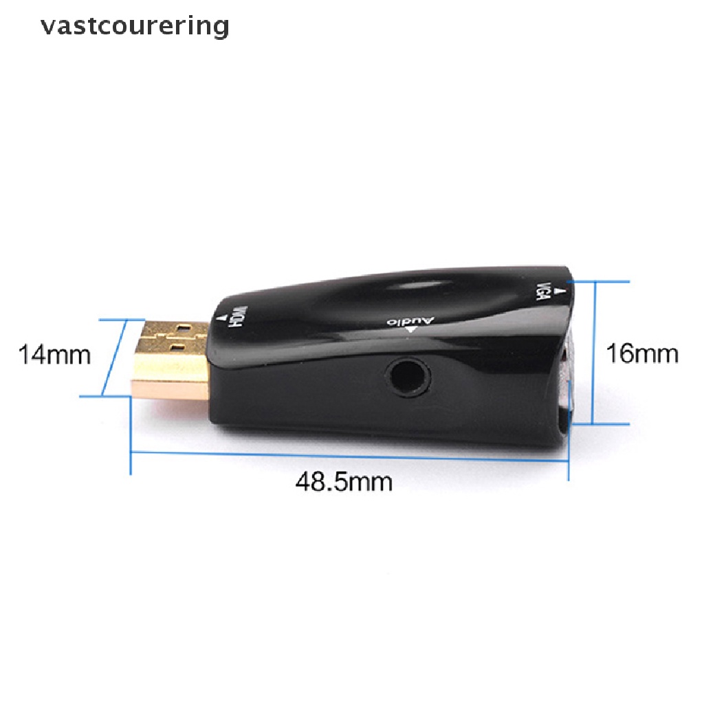 Cáp Chuyển Đổi 1080P HDMI Đầu Đực Sang VGA Đầu Cái 3.5mm