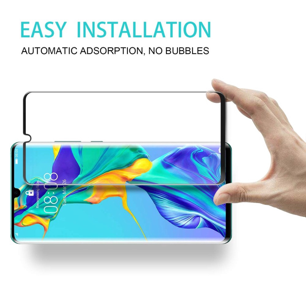 Kính cường lực bảo vệ màn hình điện thoại viền cong 3D dành cho Huawei P30 Pro