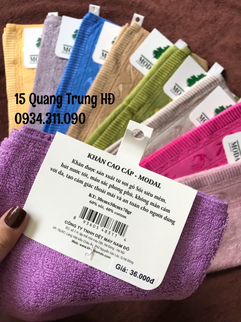 Khăn mặt sợi Sồi cao cấp Nam Đô - Modal towel