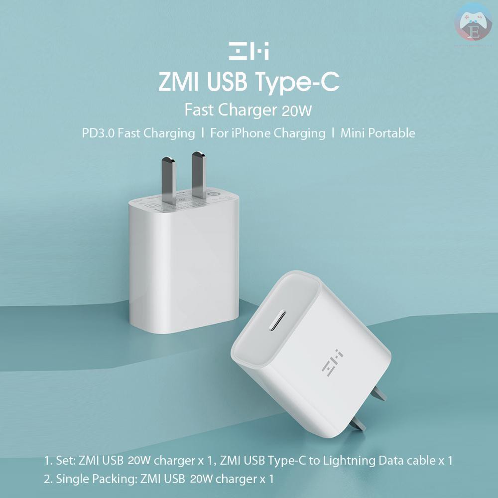 Cáp Sạc Nhanh Usb Loại C 20w Cho Iphone 12 / 12 Mini / 12 Pro Xs Max Xr Xs X 8 100-240v