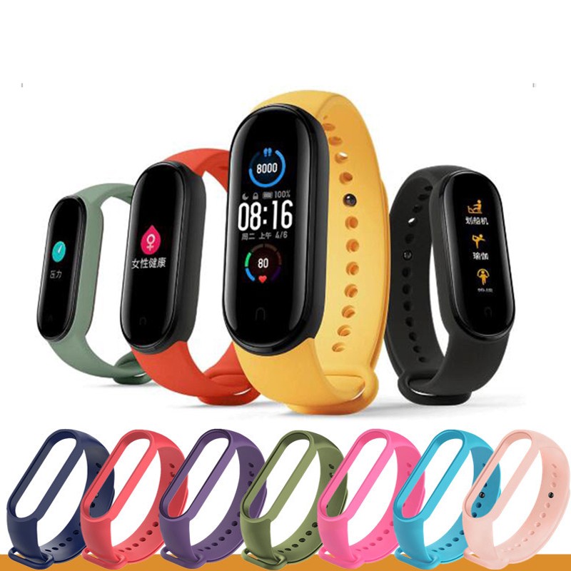 Dây Đeo Cao Su Thay Thế Cho Xiaomi Miband 5 Chất Lượng cao