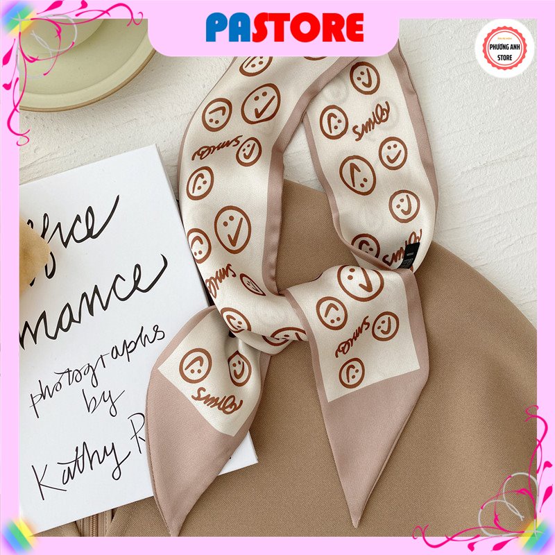 Khăn lụa buộc tóc Turban, khăn lụa choàng quàng cổ, Cột Tóc, quấn túi phong cách Hàn Quốc.