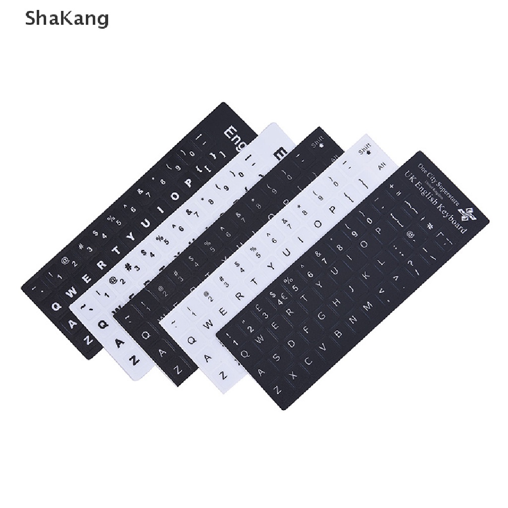 Sticker Chữ Tiếng Anh Skmy Dán Bàn Phím Máy Tính Laptop Màu Trắng Đen