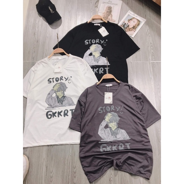 Áo thun tay lỡ ảnh chàng STORY TC12