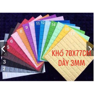 Xốp dán tường giả gạch 3D khổ 70x77 cm dày 3mm loại đẹp