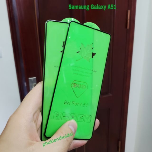 Kính cường lực 20D Samsung  A51 Full màn viền mỏng cao cấp