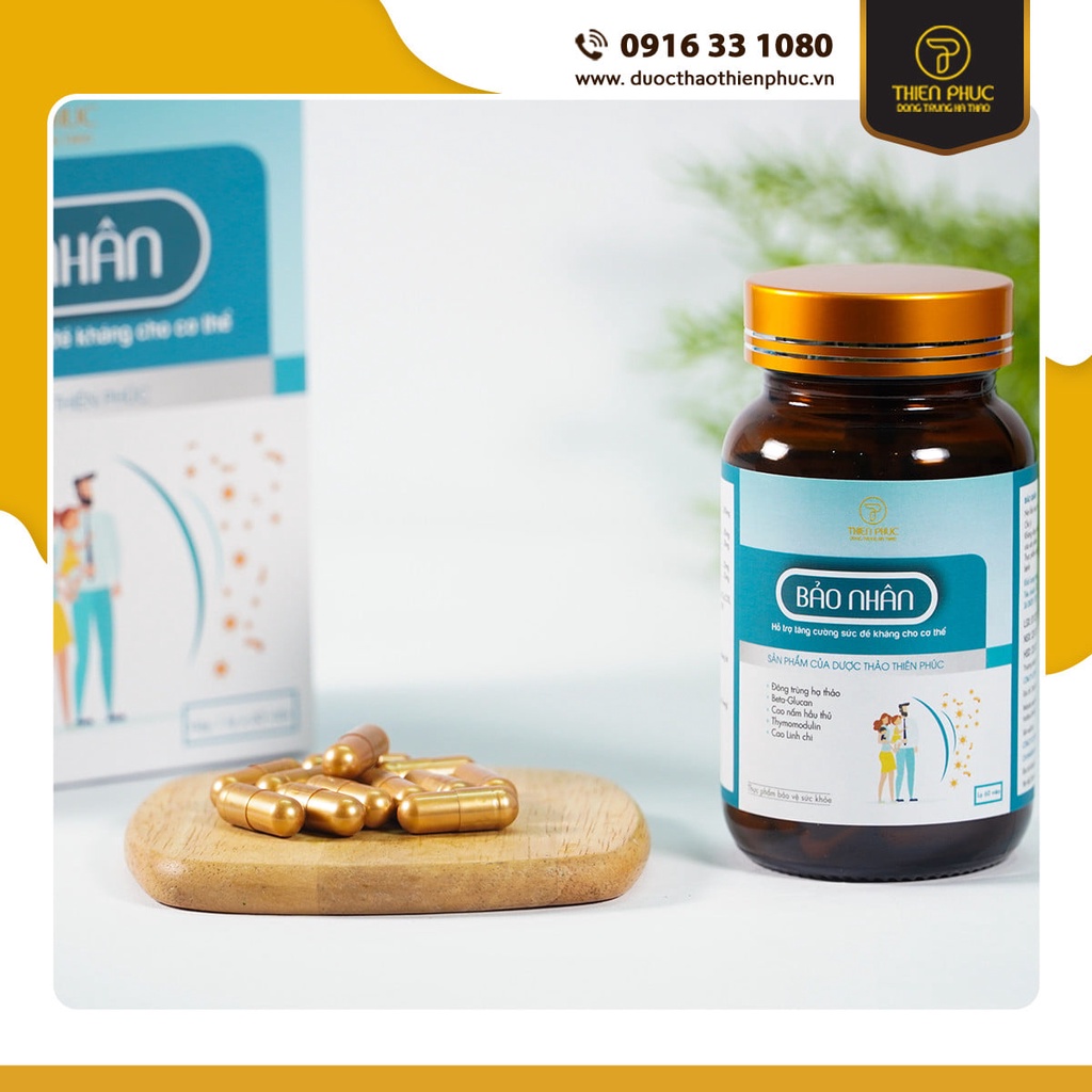 Thực phẩm bảo vệ sức khỏe Bảo Nhân hộp 60 viên - chính hãng THIÊN PHÚC