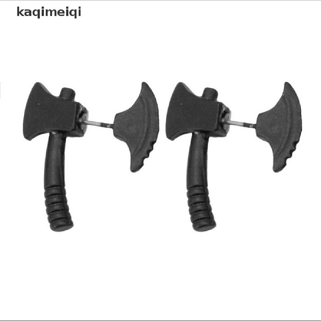 [KAQ] 1pc Punk 3D Stereoscopic Black Ax Impalement Men and Women Ear Stud Earring  GJL
