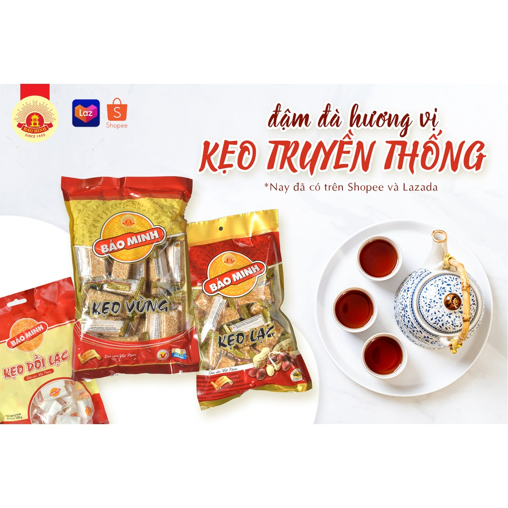 Kẹo lạc cao cấp Bảo Minh 250gr thơm giòn đặc biệt