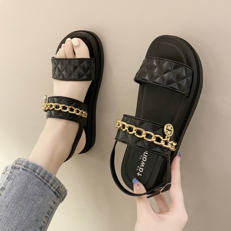 Jiashucheng Hàng Có Sẵn Sandal Thể Thao Đế Dày Chống Trượt Thời Trang Mùa Hè Mới Cho Nữ Sinh