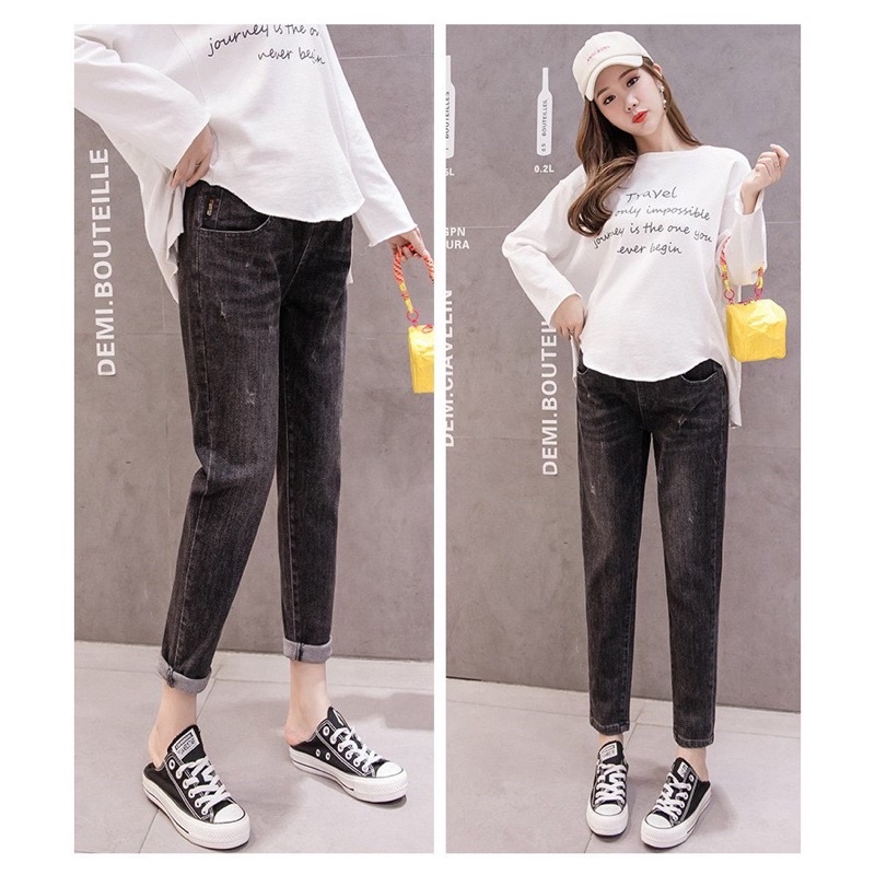 Quần Bò Bầu, Quần Jeans Bầu Hàng Mềm Đẹp Loại 1 Thời Trang Đủ Size- Đủ Màu Cho Mẹ Bầu