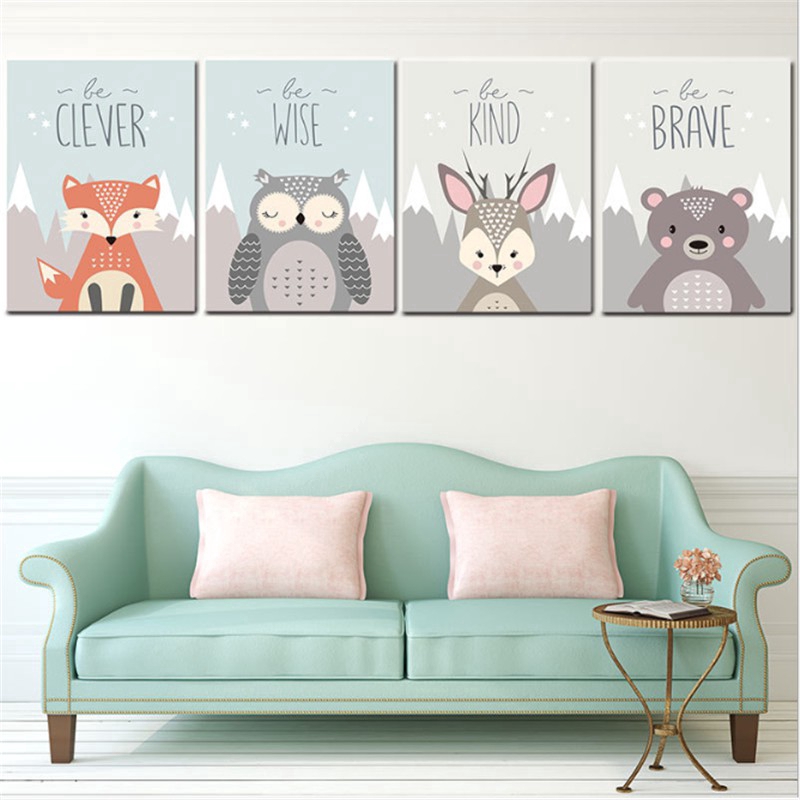 Bức tranh động vật Canvas Tranh treo tường nghệ thuật trang trí (Không có khung)