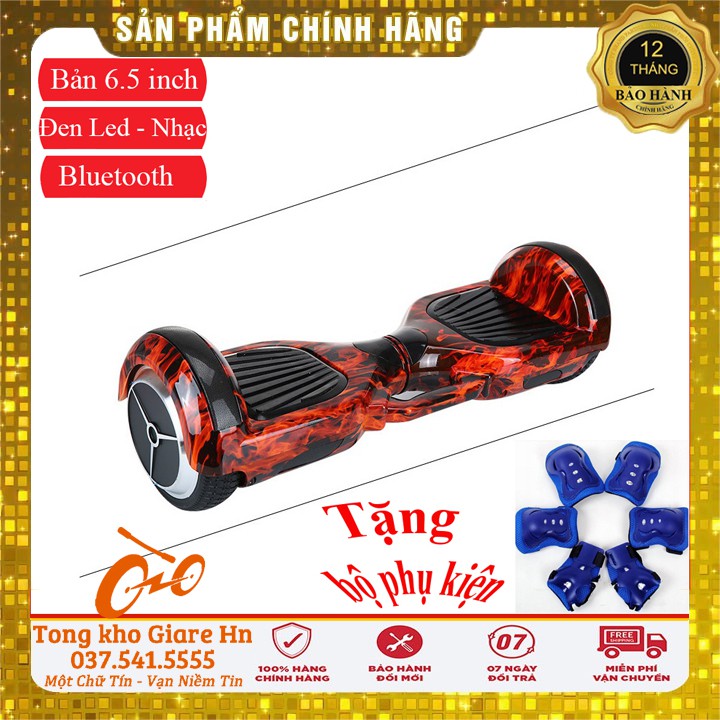 Xe cân bằng điện 2 bánh Smart Balance 6.5 inch, kèm sạc nhanh, túi đựng xe và đồ bảo hộ Hàng luôn có sẵn