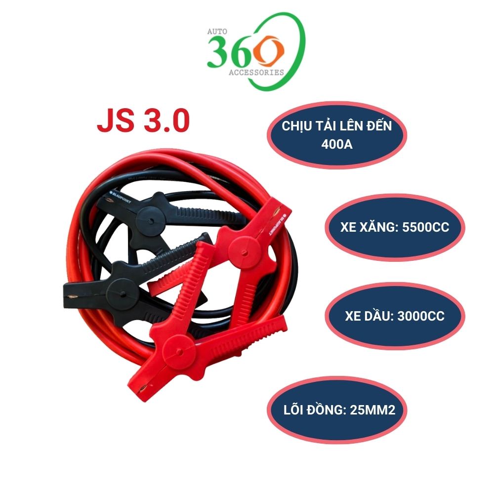 Combo 2 sản phẩm dây câu bình ắc quy Blaupunkt JS3.0 và đèn pin A&TK CZR-004