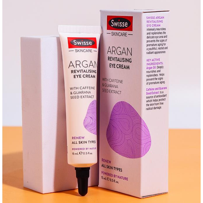 (Hàng Mới Về)SWISSE Argan Anti-Aging Eye Cream (15ml)  Kem Dưỡng Da Mắt Chống Lão Hóa 15ml Chất Lượng Cao