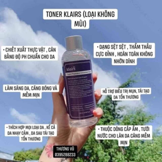 TONER KLAIR'S CÓ MÙI- KHÔNG MÙI | BigBuy360 - bigbuy360.vn