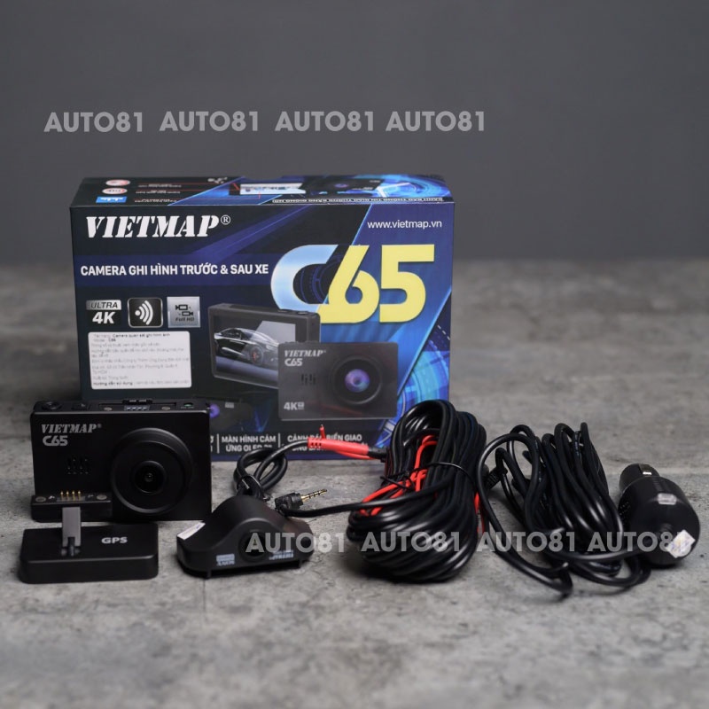 Camera hành trình Vietmap C65, ghi hình trước sau, cảnh báo tốc độ, tặng kèm thẻ nhớ 32G | BigBuy360 - bigbuy360.vn