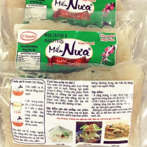 Miến Nưa Vị Nguyên ăn kiêng Keto, Das, Lowcarb, Eatclean - Gói 240 gram