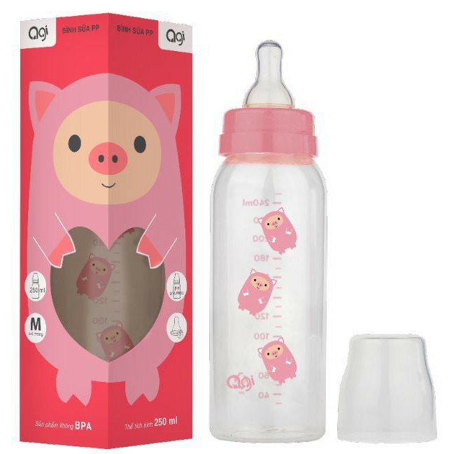 Bình sữa Agi cổ hẹp 250ml