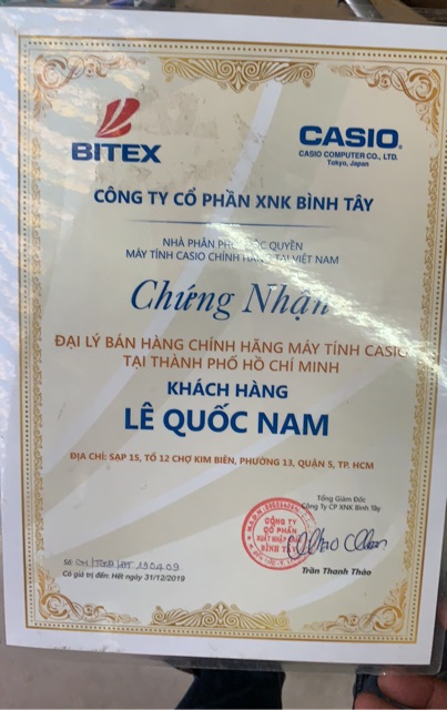 MÁY TÍNH CASIO FX 570vn PLUS CHÍNH HÃNG phụ