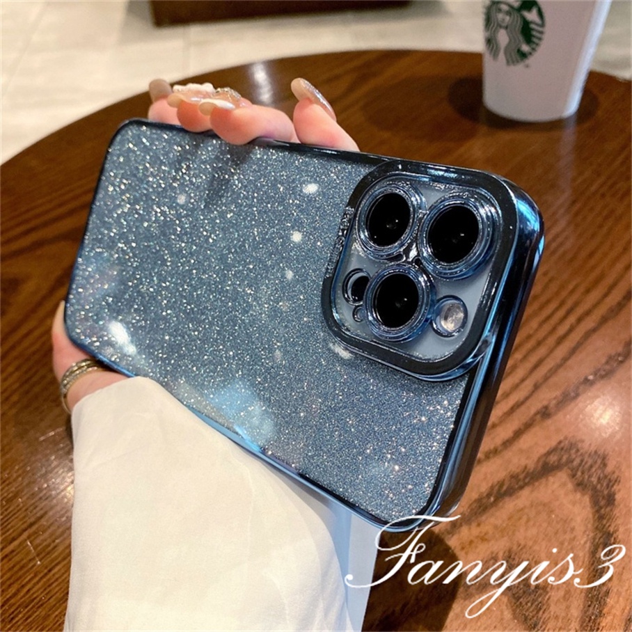 Ốp Điện Thoại TPU Dẻo Trong Suốt Đính Sequin Lấp Lánh Sang Trọng Cho iPhone 13 12 11 Pro Max X XR Xs SE 2020 8 7 Plus
