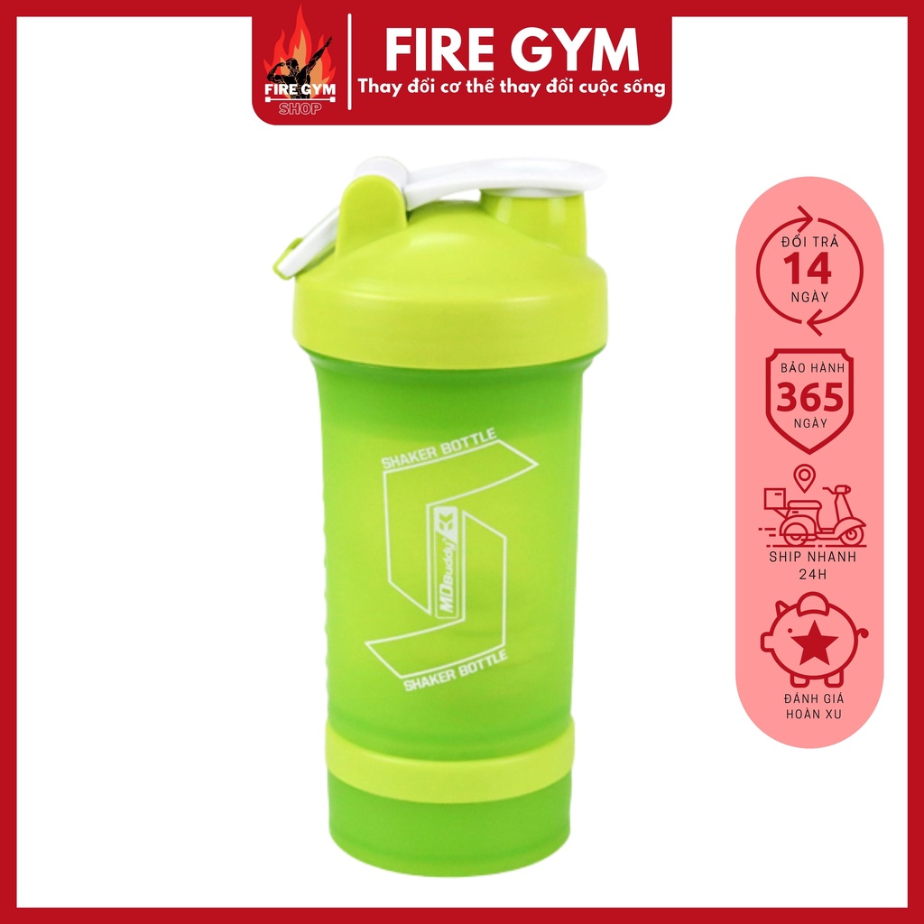 Bình Lắc Shaker Bottle 750ml 4 Trong 1 Cao Cấp Mdbuddy MDG001