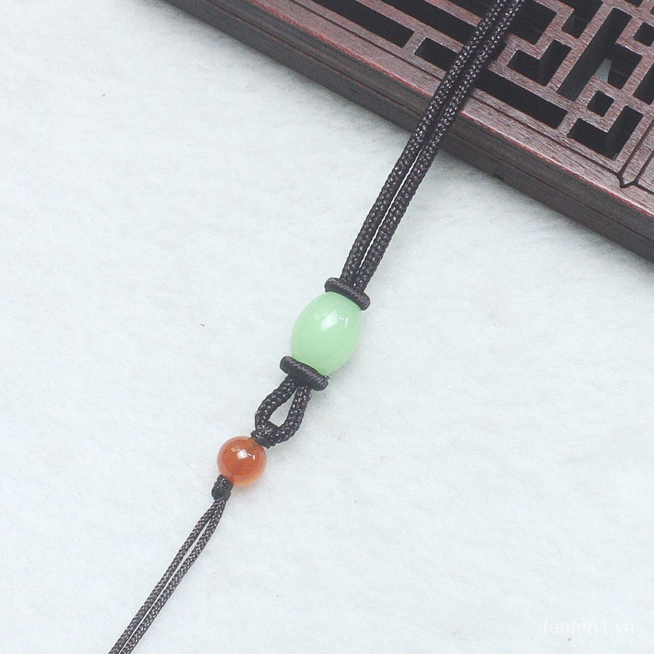 Vòng cổ mặt đá ngọc bích đơn giản thời trang mới cho nam và nữ