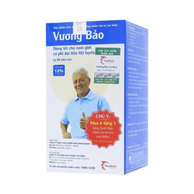 Vương bảo - Hỗ trợ giảm tiểu đêm - Có tem tích điểm Chính hãng