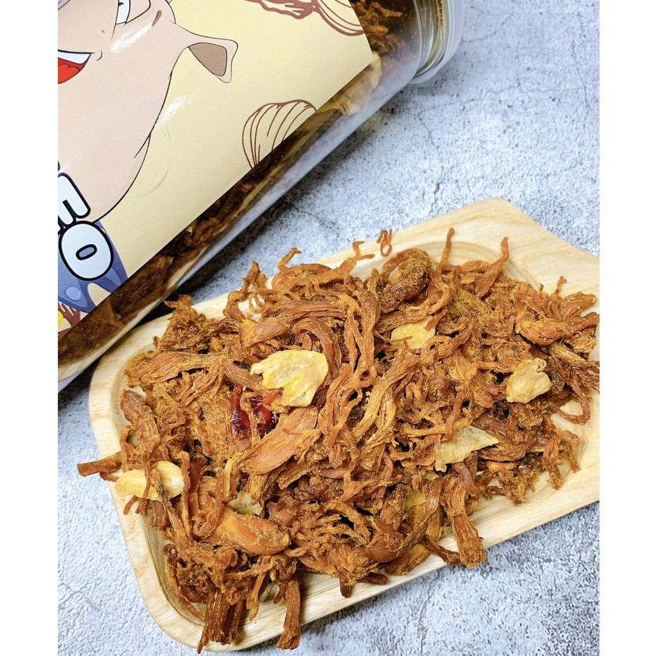 Khô heo cháy tỏi 300g ăn vặt nhà MIN'S FOOD thơm ngon, đồ ăn vặt Việt Nam an toàn vệ sinh thực phẩm