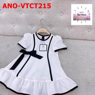 Đầm chữ A trắng viền đen